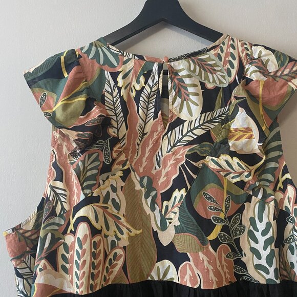 REFASHIONED Plus Size Upcycled 100% Cotton Multicolour Pattern Dress - Picture 8 of 15